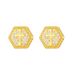 Unisex zircon hip hop earrings for men hexagonal gold plated full diamond earrings_ipsvogv.com