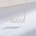 S Sterling Silver Electroplated 14K Glossy Mama Letter Pendant For Mother's Day Necklace, Women's Ins Style Minimalist_ipsvogv.com