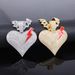 Unisex Hot Selling Alloy Full Diamond Heart Moving Pendant Men's Cool Hip Hop Heart Shaped Necklace Jewelry_ipsvogv.com