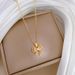 【 】 Pink Bow Light Luxury Charm Gorgeous Full Diamond Necklace Women's Versatile Clavicle Chain Titanium Steel_ipsvogv.com