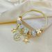 European and American Fashion Versatile DIY Wire Ring Bracelet Personalized Star Moon Pendant Gold Open Titanium Steel Bracelet for Women_ipsvogv.com
