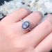 Blue Diamond Round Bag Ring, Charm Queen, Oval Zircon Ring, Engagement Women's Ring Accessories_ipsvogv.com