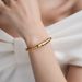 Minimalist Titanium Bracelet For Men, High-End Trendy Style, Stainless Steel Reversible Flower Basket Chain Jewelry_ipsvogv.com
