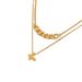Instagram Minimalist Titanium Steel Genuine Gold Double-layer Necklace, Fashionable Niche Butterfly Color Retention_ipsvogv.com