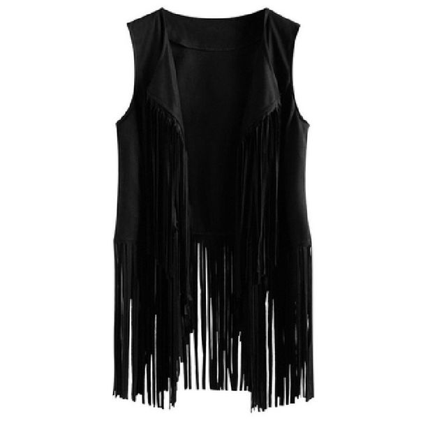 Slim slim sleeveless vest with fringe clip for women_ipsvogv.com
