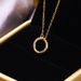 Simple And Versatile Double Sided Diamond Ring 925 Silver Clavicle Necklace Female Pendant Can Be Opened_ipsvogv.com