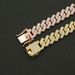 Cool alloy full diamond shaped Cuban bracelet bracelet, trendy nightclub punk exaggerated accessory_ipsvogv.com