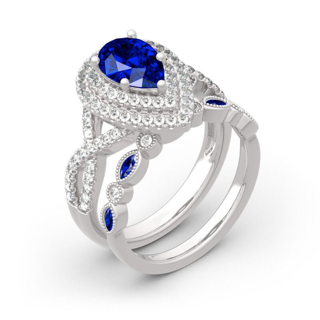 Ladies' Fashion Wedding New Luxury Full Diamond Set Ring Three Heroes_ipsvogv.com