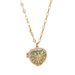 Women's Jewelry Natural Stone Diamond Heart Opening And Closing Necklace Female Peach Heart Opening And Closing Popular Necklace_ipsvogv.com