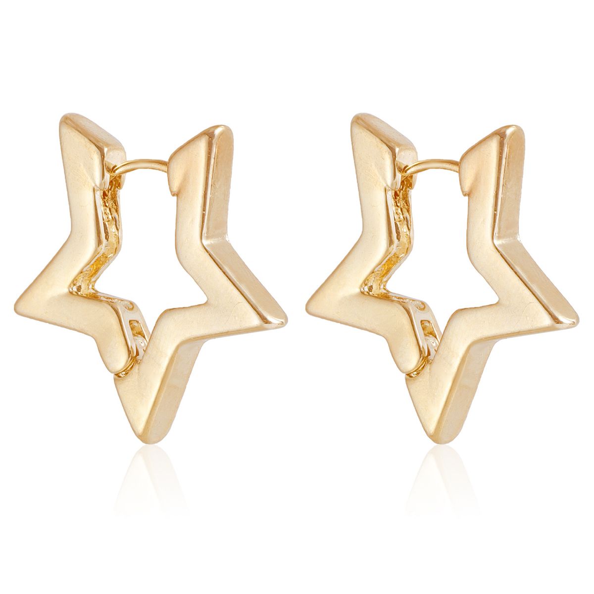 Trend Earrings, Star Style, High-end Earrings, Simple Atmosphere, Exquisite Cold Wind, Cross-border Five-pointed Star Earrings_ipsvogv.com