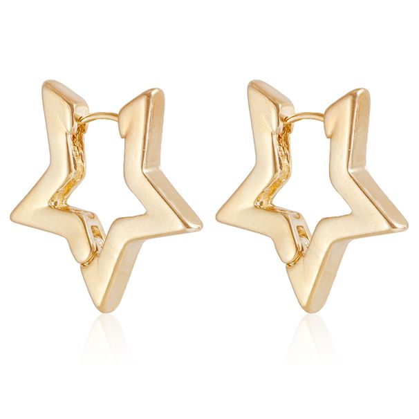 Trend Earrings, Star Style, High-end Earrings, Simple Atmosphere, Exquisite Cold Wind, Cross-border Five-pointed Star Earrings_ipsvogv.com
