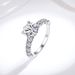 Sterling Silver Ring For Women New Classic Four Claw 2ct Moissanite Diamond Ring Real Diamond Ring_ipsvogv.com