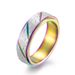 Pearl sand flower rotatable titanium steel ring colorful niche personality genderless ring hand jewelry_ipsvogv.com