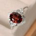 Sanjieins New Women's Inlaid Zircon Fashion Single Ring Pomegranate Red Handmade_ipsvogv.com
