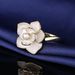 Personality Pearl Copper Plated Gold Fashionable And Elegant Flower Ring Jewelry Female_ipsvogv.com