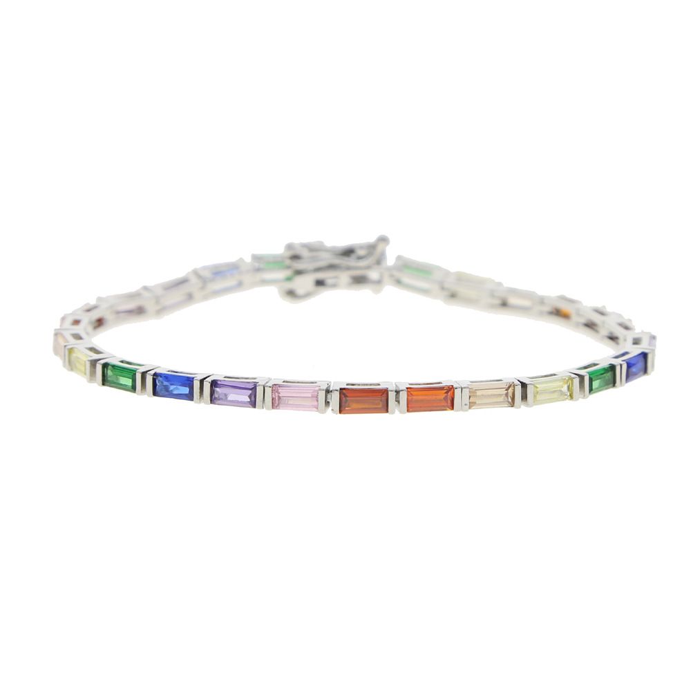 Women's Jewelry 3mm Color Zircon Tennis Chain Bracelet Tennis Chain Bracelet_ipsvogv.com