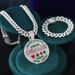 New Geometric Round Letter Creative Exaggerated Alloy Full Diamond Hip-Hop Pendant_ipsvogv.com