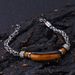 Men's Jewelry Fashion Retro Hip Hop Bracelets Stainless Steel Chain Splicing Tiger Eye Stone Titanium Steel Men's Bracelet Jewelry_ipsvogv.com