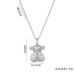 High-end design sense niche machine bear necklace pendant trendy versatile hip hop sweet cool light luxury niche clavicle chain_ipsvogv.com