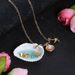 Shell, Starfish, Pearl, Scallop Style Necklace_ipsvogv.com