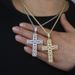 New Zircon Cross Pendant Hip Hop Fashion Trend Men's Necklace_ipsvogv.com