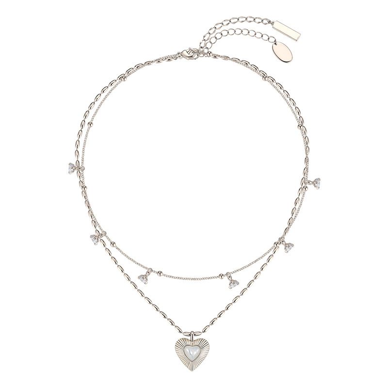 Milard Style Double-layer Heart-shaped Mother Of Pearl For Women, Light Luxury, High-end Design, Fashionable Spring And_ipsvogv.com