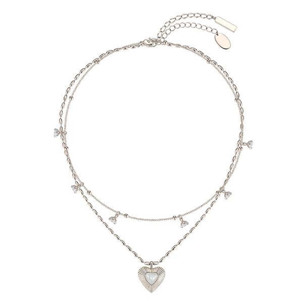 Milard Style Double-layer Heart-shaped Mother Of Pearl For Women, Light Luxury, High-end Design, Fashionable Spring And_ipsvogv.com