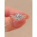 New Princess Wedding Mosang Stone Diamond Female Ring Pure Silver Plated Platinum Luxury_ipsvogv.com