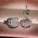 Hot-selling full diamond hip hop men's earrings zircon micro plated round earrings for men and women_ipsvogv.com