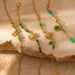 Women’s Jewelry Set Fashion New Fashion Natural Stone Love Water Drop Pendant Stainless Steel Bracelet Personality Versatile Gold Plated Bracelet_ipsvogv.com