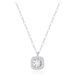 S999 Silver Small Sugar For Women With A Niche Design, Light Luxury Zircon Collarbone Chain, Square Bag Jewelry Necklace_ipsvogv.com