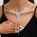 Yiwu Earrings Necklace Set Rhinestone Butterfly Choker Luxurious Bride Full Diamond Neck Chain Accessories For Women_ipsvogv.com