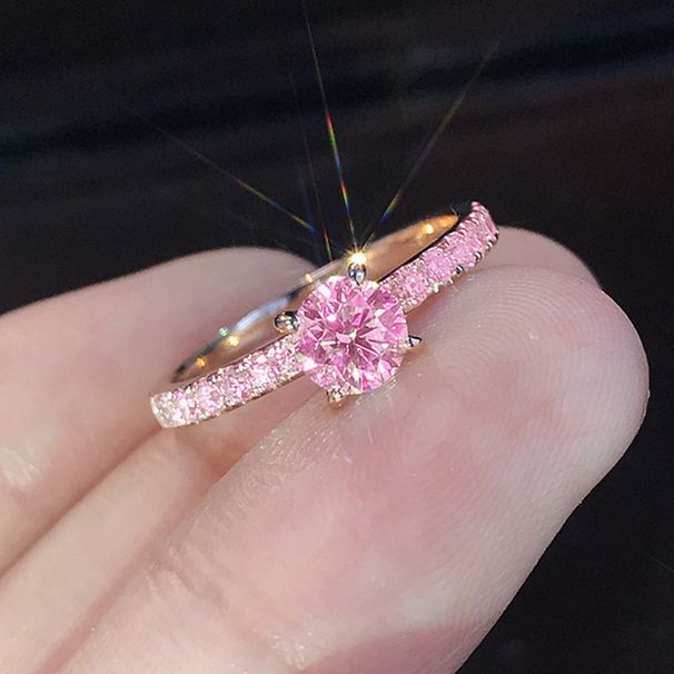 Sanjie simple S925 silver plated simulated zircon ring, please order a wedding ring_ipsvogv.com