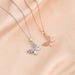 Cross Inlaid Zircon Titanium Steel Necklace For Women, Simple Butterfly, High-end, Niche Design, Fashionable_ipsvogv.com