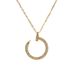 Rose gold inlaid necklace with full diamond nails, luxurious and simple fashion curved nail pendant, collarbone chain_ipsvogv.com