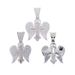 Men's Hip-Hop Cross Wing Pendant Necklace With Zircon, Stainless Steel Chain, 60cm, Rose Gold & White Gold Hip Hop Necklace Accessories_ipsvogv.com