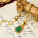 Exquisite Ins Fashion Minimalist Grandmother Green Water Drop Pendant Necklace for Women's Niche Premium Sense Clavicle_ipsvogv.com