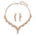 Women’s Jewelry Set Fashion Alloy Rhinestone Wedding Necklace Earrings Bride Wedding Jewelry Banquet Ladies Necklace Set_ipsvogv.com