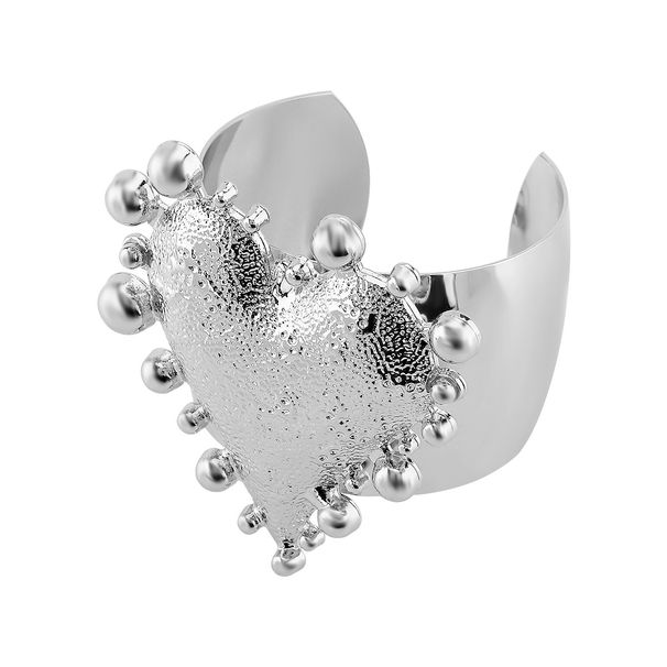 B2961 niche design big heart smooth wide version light luxury fashionable high-end feeling bracelet for women_ipsvogv.com