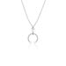 Kenjie S Pure Silver Crescent Pearl Pendant Necklace, New Collarbone Chain, Women's Fashionable And Simple Accessories_ipsvogv.com