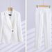 Women's Clothing High end professional pants suit white suit jacket suit fashionable business formal wear female beautician work clothes trend_ipsvogv.com