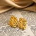 Unisex Jewelry Fashion Hot Selling Gold Plated Stainless Steel Personality Temperament Titanium Steel Unisex Exaggerated Earrings_ipsvogv.com