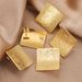 French Square Geometric Texture, Golden Style, Fashionable And Versatile Earr, Personalized Design, Elegant DIY_ipsvogv.com