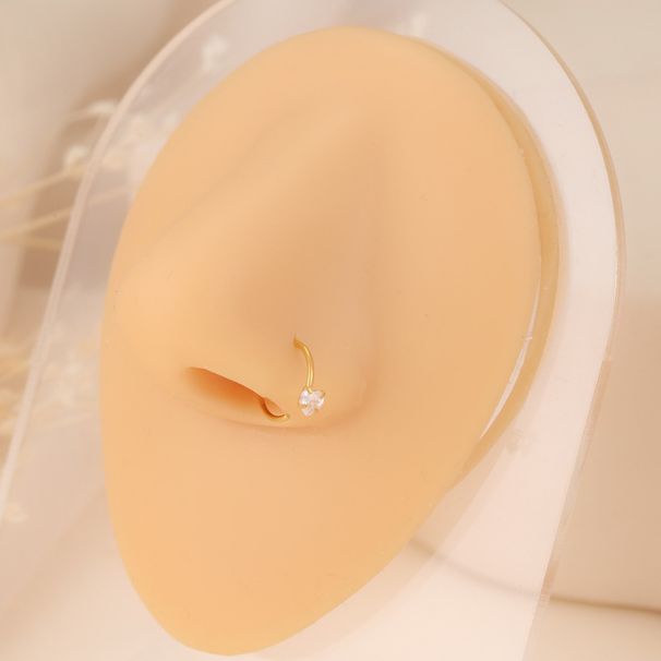 Simplicity, luxury, fashion, inlaid studs, personalized punching, niche love design, rings, versatile nose accessories_ipsvogv.com