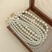 4-12MM Glass Pearl Necklace Texture Collar Chain Women's French Small Fragrance Versatile_ipsvogv.com