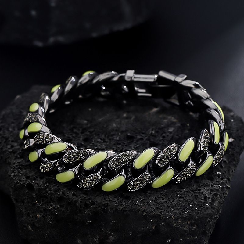 Double Layered Color Blocking Bracelet For Men, Made Of Titanium Steel That Does Not Fade, With A High-end Feel And_ipsvogv.com