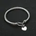 Bracelets Titanium Steel Cable Wire Gold Color Heart Charm Bangle Bracelet With Hook Closure For Women Men Wedding_ipsvogv.com