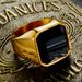 New Style Jewelry Simple Square Personalized Black Agate Men's Plated Ring_ipsvogv.com