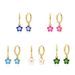 Oil Drop Flower Round Earrings For Women Light Luxury Niche Design Ear Clips High End Temperament Earrings_ipsvogv.com