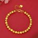 Vieam Sand Glossy Round Pattern Gold Women's Bracelet Simple Fashion Lucky Beads Ethnic Style Jewelry_ipsvogv.com